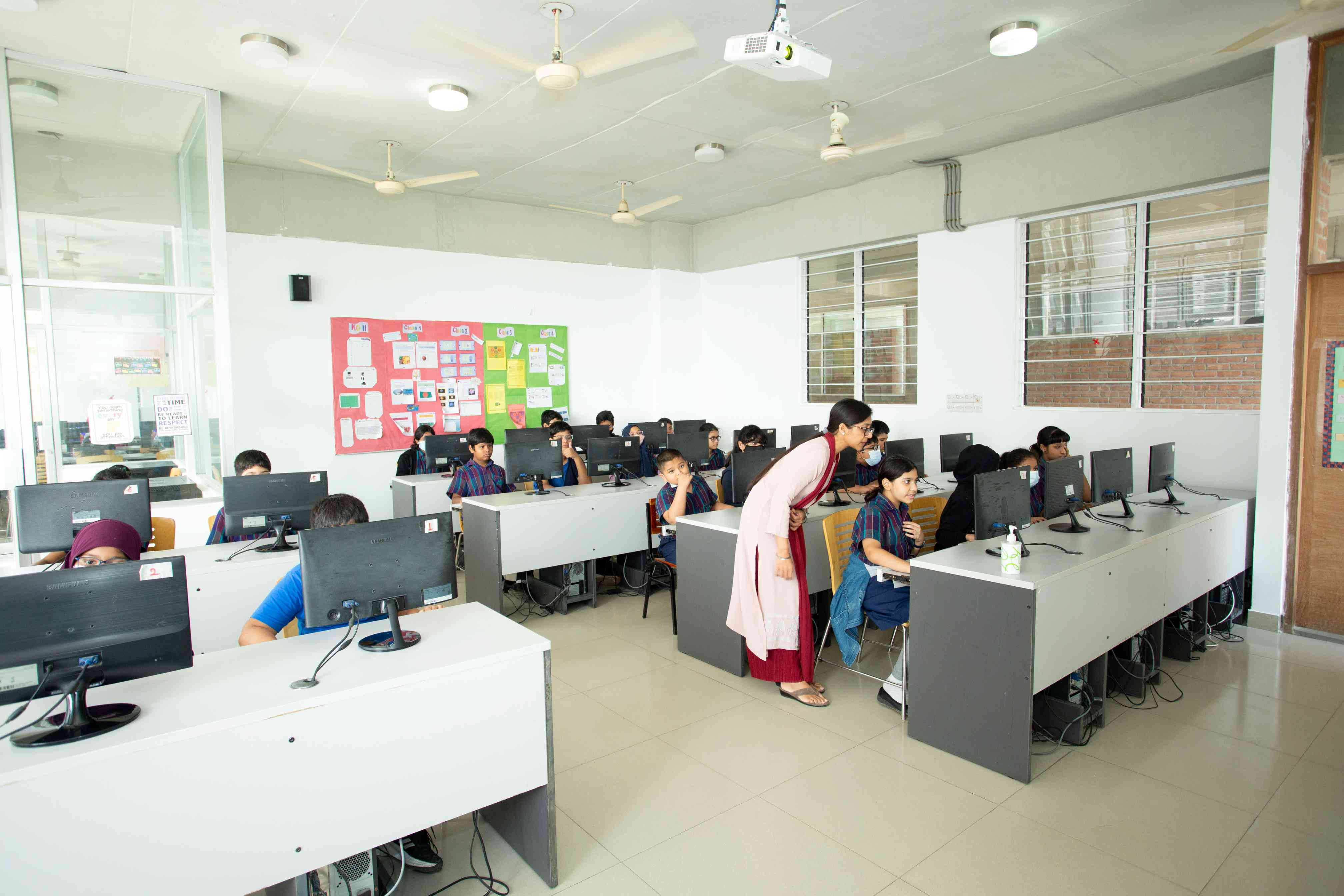 Computer lab facilities at Sir John Wilson School